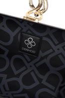 Woman Black Accessory-Detail Long Chain-Strap Mini Evening Clutch Bag | Derimod Woman Black Accessory-Detail Long Chain-Strap Mini Evening Clutch Bag | Derimod