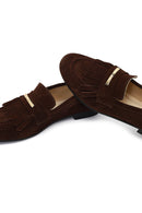 Women's Brown Buckled Suede Leather Loafer | Derimod Women's Brown Buckled Suede Leather Loafer | Derimod