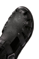 Women's Black Ankle Strap Leather Sandals | Derimod Women's Black Ankle Strap Leather Sandals | Derimod