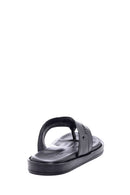 Men's Black Leather Flip Flops | Derimod Men's Black Leather Flip Flops | Derimod