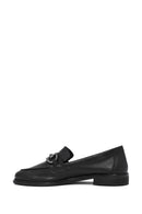 Women's Black Buckle Detailed Leather Masculine Loafer | Derimod Women's Black Buckle Detailed Leather Masculine Loafer | Derimod