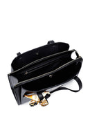 Women's Black Patterned Classic Handbag | Derimod Women's Black Patterned Classic Handbag | Derimod