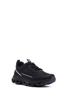 Men's Black Lace-Up Thick-Soled Fabric Sneaker | Derimod Men's Black Lace-Up Thick-Soled Fabric Sneaker | Derimod