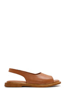Women's Tan Leather Sandals | Derimod Women's Tan Leather Sandals | Derimod
