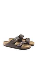 Birkenstock Erkek Kahverengi Bırko-Flor Terlik | Derimod Birkenstock Erkek Kahverengi Bırko-Flor Terlik | Derimod