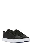 Men's Black Thick Sole Lace Up Leather Sneaker | Derimod Men's Black Thick Sole Lace Up Leather Sneaker | Derimod