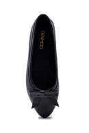 Women's Leather Bow Detailed Ballerinas | Derimod Women's Leather Bow Detailed Ballerinas | Derimod