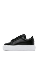 Women's Black Stone Thick Soled Sneaker | Derimod Women's Black Stone Thick Soled Sneaker | Derimod