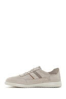 Men's Beige Lace-Up Nubuck Leather Sneaker | Derimod Men's Beige Lace-Up Nubuck Leather Sneaker | Derimod