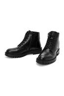 Male Black Zip Closure Leather Casual Boots | Derimod Male Black Zip Closure Leather Casual Boots | Derimod