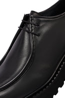 Male Black Lace-Up Thick-Soled Leather Casual Shoes | Derimod Male Black Lace-Up Thick-Soled Leather Casual Shoes | Derimod