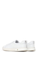 Erkek Beyaz Bağcıklı Deri Sneaker | Derimod Erkek Beyaz Bağcıklı Deri Sneaker | Derimod