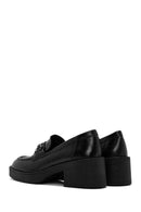 Kadın Siyah Kalın Topuklu Deri Maskülen Loafer | Derimod Kadın Siyah Kalın Topuklu Deri Maskülen Loafer | Derimod