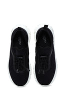 Kadın Siyah Kalın Tabanlı Kumaş Sneaker | Derimod Kadın Siyah Kalın Tabanlı Kumaş Sneaker | Derimod