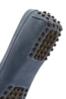 Women's Blue Tassel Suede Leather Loafer | Derimod Women's Blue Tassel Suede Leather Loafer | Derimod