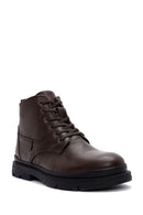 Male Brown Zip Closure Leather Casual Boots | Derimod Male Brown Zip Closure Leather Casual Boots | Derimod