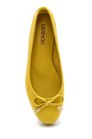 Women's Leather Bow Detailed Ballerinas | Derimod Women's Leather Bow Detailed Ballerinas | Derimod