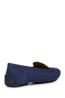 Geox Kadın Lacivert Kosmopolis + Grip Süet Deri Loafer | Derimod Geox Kadın Lacivert Kosmopolis + Grip Süet Deri Loafer | Derimod