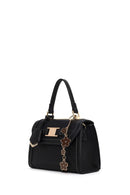 Woman Black Long-Strap Charmed Mini Shoulder Bag | Derimod Woman Black Long-Strap Charmed Mini Shoulder Bag | Derimod
