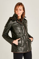 Sharon Women's Leather Jacket | Derimod Sharon Women's Leather Jacket | Derimod