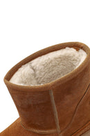 Kadın Taba Süet Deri Teddy Bot | Derimod Kadın Taba Süet Deri Teddy Bot | Derimod
