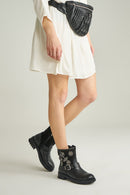 Women's Leather Boots with Metal Detail | Derimod Women's Leather Boots with Metal Detail | Derimod