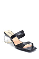 Women's Transparent Heel Detailed Slippers | Derimod Women's Transparent Heel Detailed Slippers | Derimod