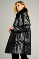 Sybil Women's Leather Jacket | Derimod Sybil Women's Leather Jacket | Derimod
