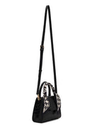 Woman Black Croco Mini Shoulder Bag with Long Strap | Derimod Woman Black Croco Mini Shoulder Bag with Long Strap | Derimod