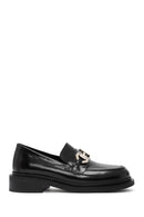 Kadın Siyah Toka Detaylı Deri Maskülen Loafer | Derimod Kadın Siyah Toka Detaylı Deri Maskülen Loafer | Derimod