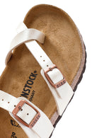 Birkenstock Kadın Beyaz Mayari Graceful Tokalı Terlik | Derimod Birkenstock Kadın Beyaz Mayari Graceful Tokalı Terlik | Derimod