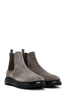 Men's Mink Thick Soled Suede Leather Casual Chelsea Boots | Derimod Men's Mink Thick Soled Suede Leather Casual Chelsea Boots | Derimod