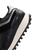 Kadın Siyah Kalın Tabanlı Deri Sneaker | Derimod Kadın Siyah Kalın Tabanlı Deri Sneaker | Derimod