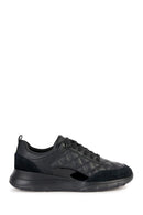 Geox Women's Black Alleniee Lace-Up Thick Soled Sports Sneaker | Derimod Geox Women's Black Alleniee Lace-Up Thick Soled Sports Sneaker | Derimod