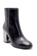 Women's Leather Heel Detailed Boots | Derimod Women's Leather Heel Detailed Boots | Derimod