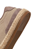 Male Mink Lace-Up Thick-Soled Suede Espadrilles | Derimod Male Mink Lace-Up Thick-Soled Suede Espadrilles | Derimod