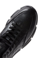 Men's Black Leather Ankle Sneaker Boots | Derimod Men's Black Leather Ankle Sneaker Boots | Derimod