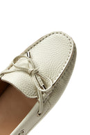Kadın Bej Fiyonk Detaylı Deri Loafer | Derimod Kadın Bej Fiyonk Detaylı Deri Loafer | Derimod