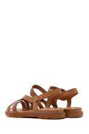 Women's Tan Leather Ankle Buckle Sandals | Derimod Women's Tan Leather Ankle Buckle Sandals | Derimod