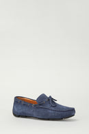 Suede Blue Men's Leather Loafer | Derimod Suede Blue Men's Leather Loafer | Derimod