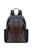 Women's Black Printed Backpack | Derimod Women's Black Printed Backpack | Derimod