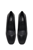 Derimod Flex Women Black Thick Heeled Leather Shoe | Derimod Derimod Flex Women Black Thick Heeled Leather Shoe | Derimod
