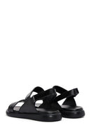 Women's Black Leather Comfort Sandals | Derimod Women's Black Leather Comfort Sandals | Derimod