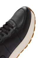 Erkek Siyah Bağcıklı Deri Sneaker | Derimod Erkek Siyah Bağcıklı Deri Sneaker | Derimod