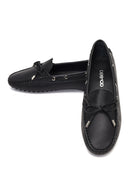 Women's Black Tasselled Leather Loafer | Derimod Women's Black Tasselled Leather Loafer | Derimod