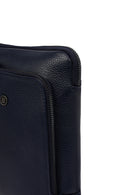 Men's Navy Leather Messenger Bag | Derimod Men's Navy Leather Messenger Bag | Derimod