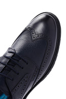Men's Navy Blue Leather Classic Shoes | Derimod Men's Navy Blue Leather Classic Shoes | Derimod