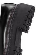 Kadın Siyah Kalın Tabanlı Deri Maskülen Loafer | Derimod Kadın Siyah Kalın Tabanlı Deri Maskülen Loafer | Derimod