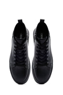Male Black Zip Closure Leather Sport Boots | Derimod Male Black Zip Closure Leather Sport Boots | Derimod