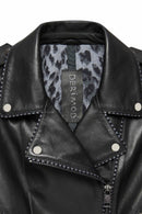 Angel-X Women's Black Biker Leather Jacket | Derimod Angel-X Women's Black Biker Leather Jacket | Derimod